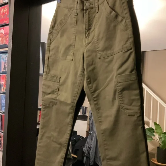 (Lori) Banana Republic Olive High-Rise Slim Pants - Picture 3 of 9